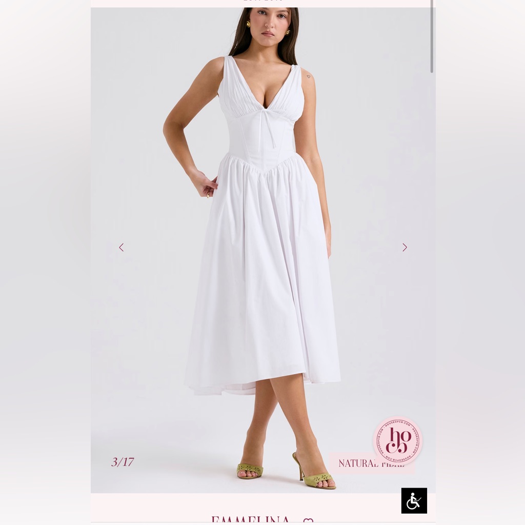 House Of Cb White Sleeveless Wedding Dress